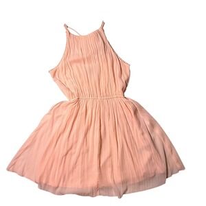 Abercrombie & Fitch Peach Chiffon Mini Dress Size S Flowy Romantic Soft Girl